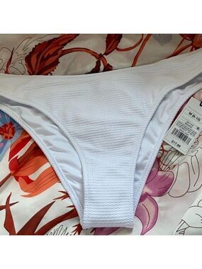 Shade & Shore Swimwear Bikini Bottom White Medium NWT